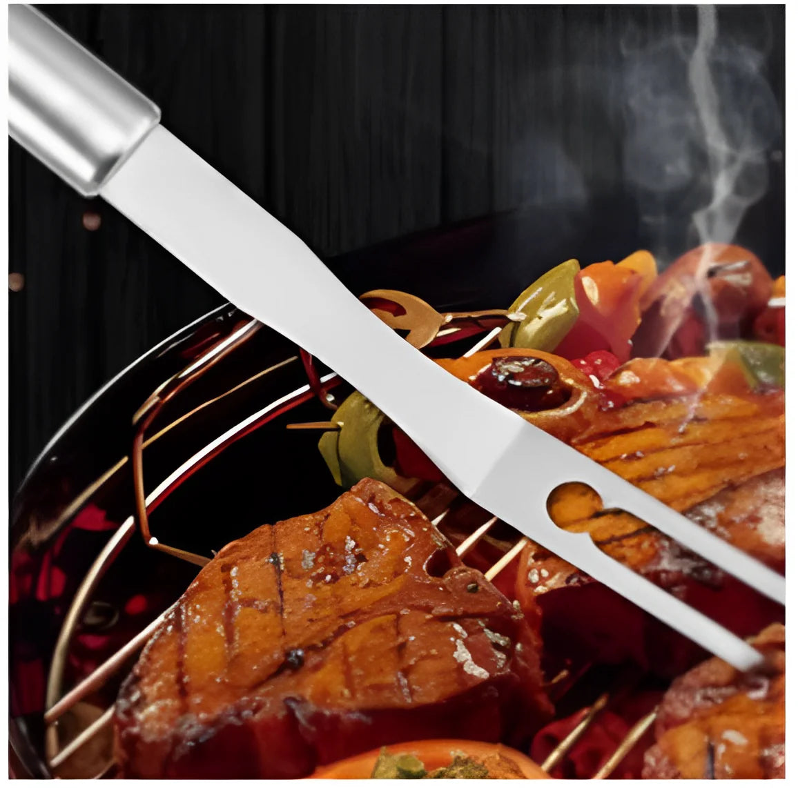 Beef Grill Barbecue Long Catcher And Fork-Neverdie Store