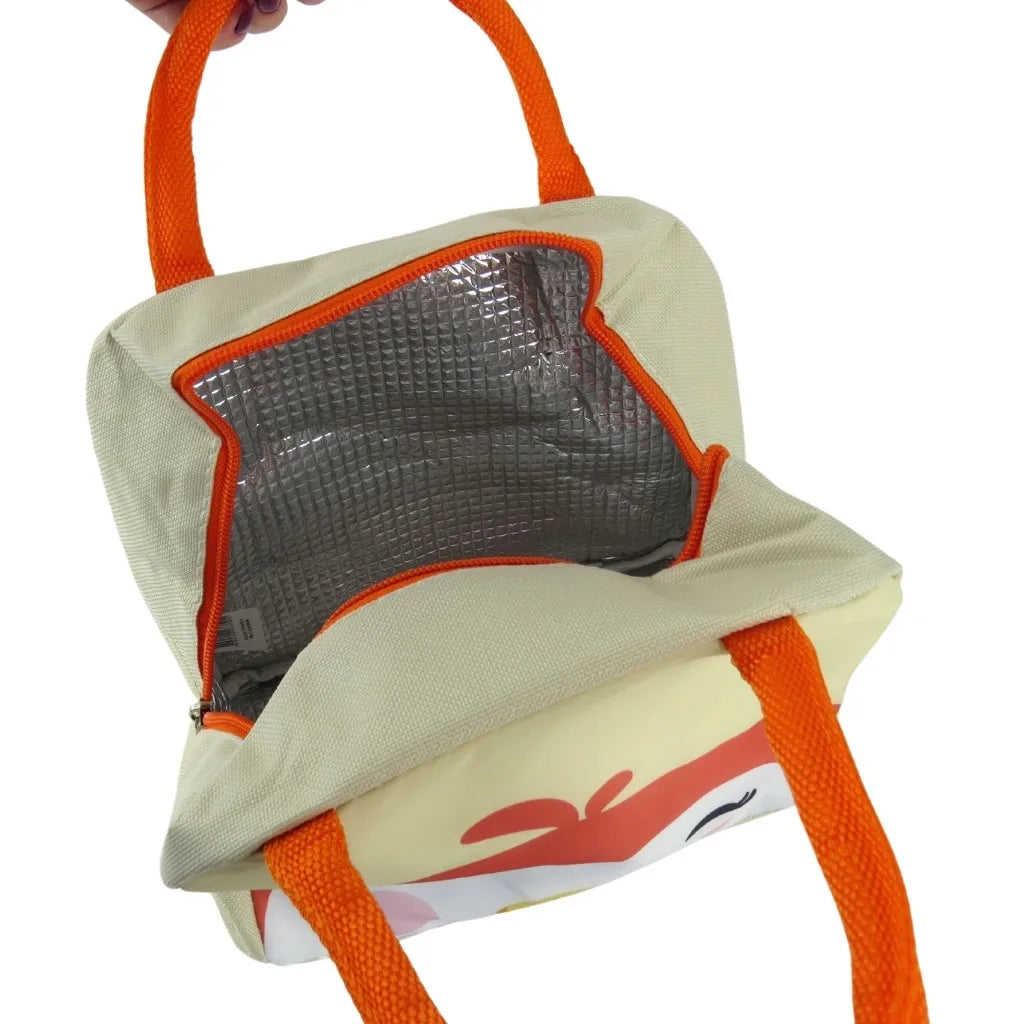 Bolsa Térmica Retangular Casita Pequeno Pinguim Laranja