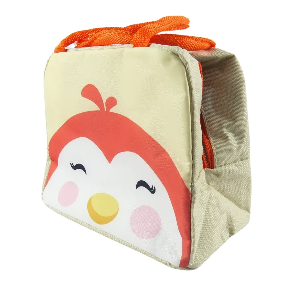 Bolsa Térmica Retangular Casita Pequeno Pinguim Laranja