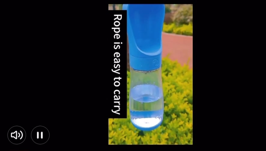 Garrafa Água Bebedouro Pet Passeio Com Trava Portátil 510ml -Z3